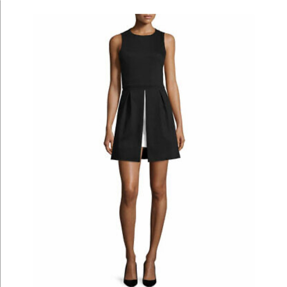 Alice + Olivia Bria Peplum Fit & Flare Mini Dress